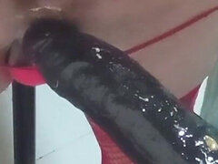 Anál, Veľký zadok, Muži v dámskom, Dildo, Spodná bielizeň, Masturbácia, Sólo, Stockings