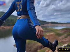 Redhead in Fallout Cosplay Gets Hardcore Pounded