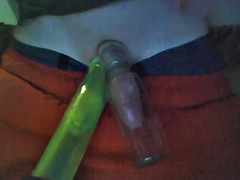 Amateur, Verga grande, Botella, Gay, Afeitado, Solo, Chupando, Juguetes