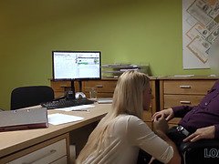 Loan4k. teenie female strips in loan office for necessary cash