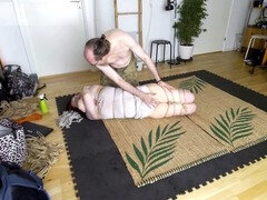 Bdsm, Bondage, Sätta munkavle på, Flickvän, Rödhårig, Bunden