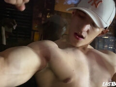 Beautiful hot hunk boy Jhon Bianco shows off muscles