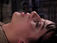 Bdsm, Bondage, Smutsig, Fingering, Handskar, Fitta, Mager, Bunden