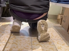 Public Buttcrack And Thong Showing