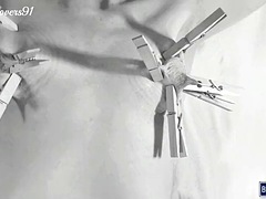 본디지, 페티쉬, 피스팅, 갈라지는, 젖꼭지, 고함치는, 잡년, 와이프