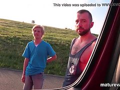 Avsugning, Cougar, Granny, Hd, Mogen, Stockings, Trekant