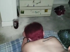 PAWG with tall plug blows and is fucked raw by BBC for his birthday