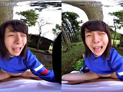 Tredimensionell, Asiatisk, Avsugning, Japansk, Utomhus, Pov, Verklighet