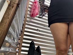 ビーチ, 捕まる, ラティーナ, 熟年, 淫乱熟女