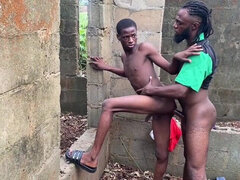 Amateur, Negro, Mamada, Pareja, Al aire libre
