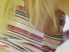 Cumming on Her Body and Tits with Ultimate Tease and Cock Play with Balls Massaging Super Hot Handjob