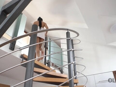 Nana, Brunette brune, Piercing, Rasée, Douche, Adolescente