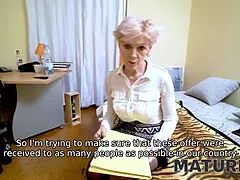 Blondin, Avsugning, Granny, Hd, Klackar, Rakad, Stockings