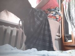 Kleid, Lesbisch, Orgasmus, Höschen, Rock, Strapon