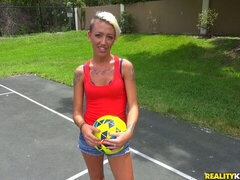 Rumpe, Bad, Blond, Kukk suging, Runke, Synsvinkel, Kort hår, Tenåring