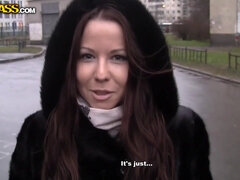 Easy going brunette slut enjoys amateur POV threesome