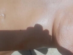 Selena701 Naked Outdoor Posing - Tanned Blonde Mature with Big Natural Tits