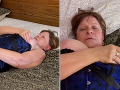 Amatør, Amerikaner, Stor svart kvinne, Dildoen, Hunn, Bestemor, Onani, Orgasme