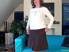 Sofia Matthews in lingerie, flashing upskirt and fully nude