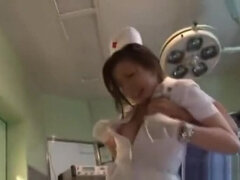 Emi Harukaze Lovely Asian nurse enjoys part1
