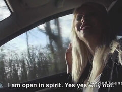 French stranded teen 18+ fucks big dick in car