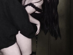 18, Amatör, Par, Creampie, Sperma shot, Mexikansk, Kjol, Stockings