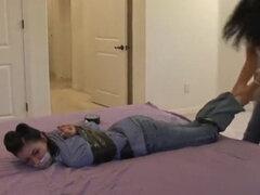 Bitch Is Taped With Black Tape And Gagged With Smelly Socks - Jessica Jaymes