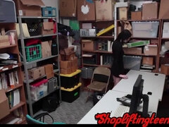 Real young thief gets jizz after sucking mall cops dong