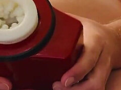 Leie, Bad, Pummelig, Spermaladung, Maschinenfick, Masturbation, Pumpe, Solo