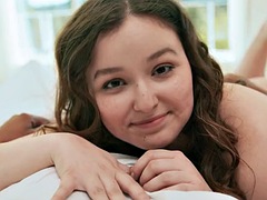 ADULT TIME - Isiah Maxwell Creampies Cute PAWG Leana Lovings During Intimate Morning Sex! POV!