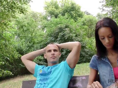 Outdoor amateur, teenager, cheating