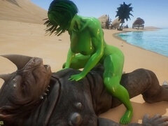 Mischievous Life: She-Hulk betrays Hulk and dominates Rhino in a wild encounter