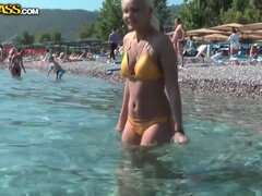 Cuddly chicks relaxing and fucking on a wild vacation