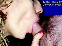 Extreme close-up: ASMR cock-sucking session - The ultimate milking experience for your manhood! Enjoying oral pleasure ASMR