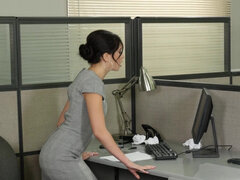 Office slut Eliza Ibarra makes her co-worker nut on her perky tits