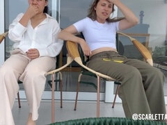 Sensual public encounter: My wet kitty longs to be fondled with the neighbors as our eager audience