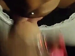 Dr Pussy2 - Short Brunette Gives a Tasty Blowjob with Thick Lips to the White of a Huge 23cm Cock and Is Very Hard While the Cuc