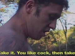 Anal, Kukk suging, Sperm skott, Utendørs