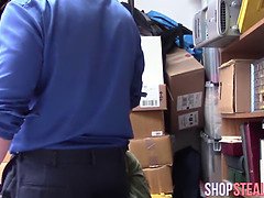 Sexy criminal Jennifer Jacobs sucks rod and fucking