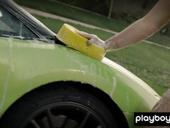 18, Blondinka, Avto, Milf, Naravne joške, Majhen, Koščena, Najstnice