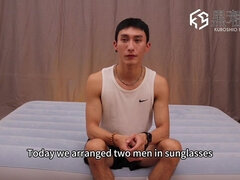 아시안, 큰 음경, 오랄섹스, 사정 샷, 게이