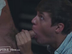 Bratty and disrespectful twink taught life lessons to a hardened mechanic