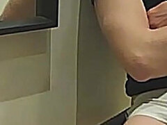 Amateur Boy Pees a Few Drops on His Flatmate's White Briefs