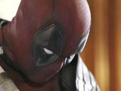 Black babe is fucked by two horny guys at the cosplay party