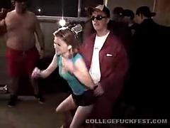 ブロンド, フェラチオ, 大学生, ハードコア