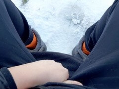 Risky public park masturbation session with real orgasms