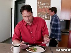 Step son pounds his mom Melissa Lynn sans getting caught by grandpa