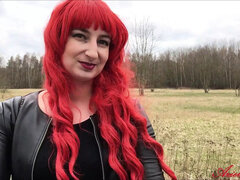 Redhead Stepsister Ariel Rossi Cheats in Nature - Hot Amateur Fuck with Creampie Finish