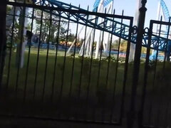 CUTE teen 18+ SWALLOWS HOT CUM - PUBLIC BLOWJOB ON FERRIS WHEEL