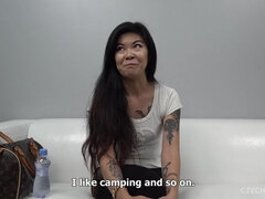 Asiatisch, Schwarz, Tschechisch, Hardcore, Tätowierung, Titten